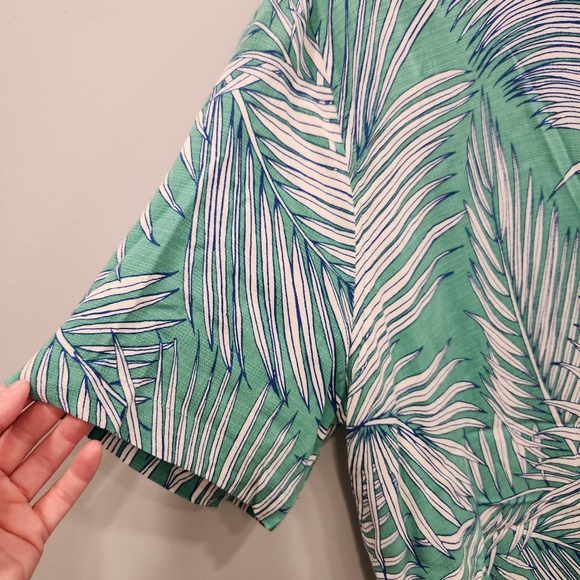 Caribbean NWT Tropical Button Up Collared Short Sleeve Tee Men's - Picture 6 of 9